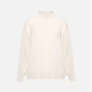 Missguided Plus Size Roll Neck Cable Knit Jumper - Cream