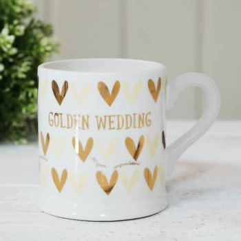 Quicksilver Mug with Foil - Golden Wedding