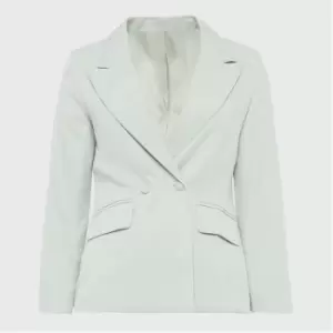 Missguided Plus Size Double Breasted Blazer - Green