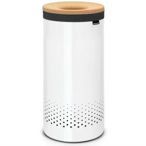 Brabantia Laundry Bin with Cork Lid - 35L White