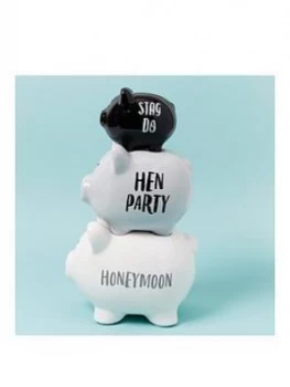 Pennies & Dreams' Triple Piggy Bank - Honeymoon