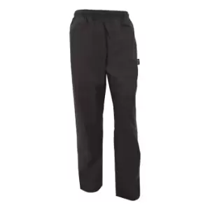 Dennys Unisex Black Elasticated Trouser / Chefswear (Pack of 2) (L) (Black)