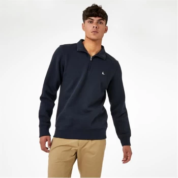 Jack Wills Quarter Zip Sweatshirt - Navy