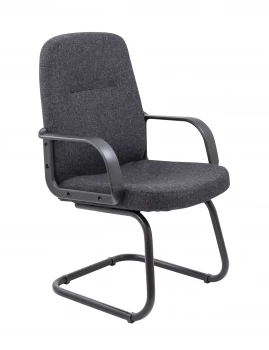 Canasta Visitor Fabric Chair - Charcoal