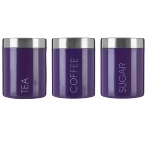 Premier Housewares Purple Liberty Canisters - Set of 3