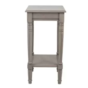 Toulouse Natural Pine Square Side Table Taupe