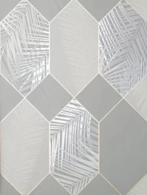 Fine Decor Miami Tropical Geo Grey