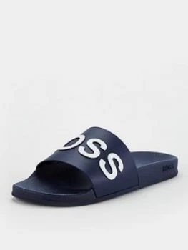 Hugo Boss Bay Slides Navy Size 10 Men