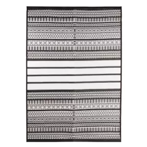 Tribal Waterproof Rug Black 230x160cm