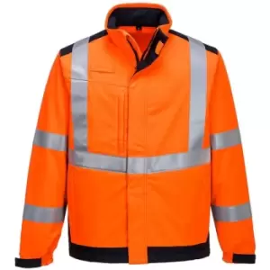 MV72ONRS - sz Modaflame Multi Norm Arc Softshell Jacket - Orange/navy - Portwest