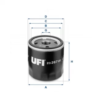 2326700 UFI Oil Filter Oil Spin-On