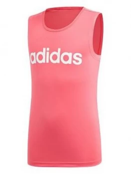 Adidas Youth Tank - Pink/White