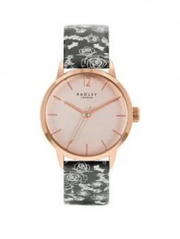 Radley Radey Charcoal Dog Print Strap Watch