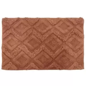 The Linen Yard Diamond Tufted Bath Mat (One Size) (Pecan) - Pecan