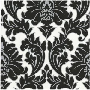 Graham and Brown Super Fresco Majestic Wallpaper - Monochrome