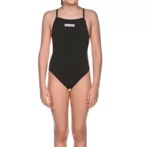 Arena Girls Sports Swimsuit Solid Lightech - Black