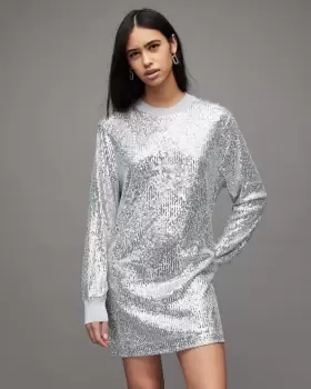 AllSaints Juela Mini Sequin Dress