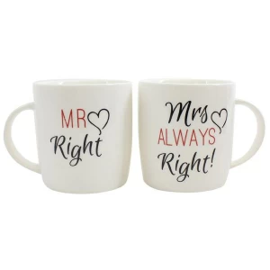 Box of 2 Mr & Mrs Mugs