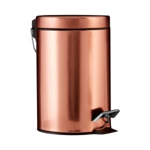 Premier Housewares 3L Pedal Bin - Copper