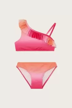 Ombre Frill Bikini Set