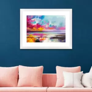 The Art Group Da Capo Magenta Framed Print MultiColoured