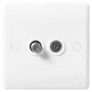 BG Nexus White 2 Gang Satellite Socket - 865