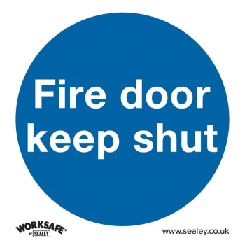 Safety Sign - Fire Door Keep Shut - Self-Adhesive