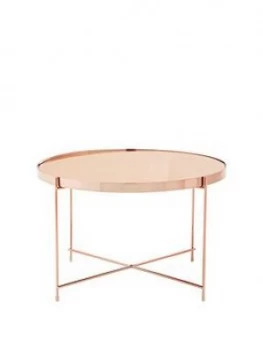 Premier Housewares Allure Large Side Table- Rose Gold