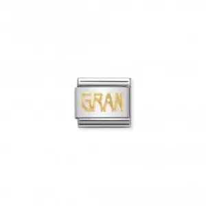 Nomination Composable Classic Writings 18K Gold Gran Link 030107/18