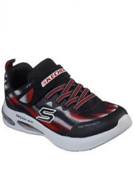 Skechers Boys Skech Air Dual Strap Trainer, Black, Size 13 Younger