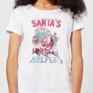 DC Santa's Helpers Womens Christmas T-Shirt - White - 5XL