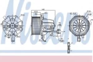 Nissens Interior Cabin Blower Fan 87215