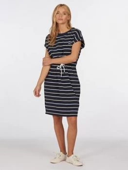 Barbour Marloes Stripe Dress - Navy, Size 18, Women