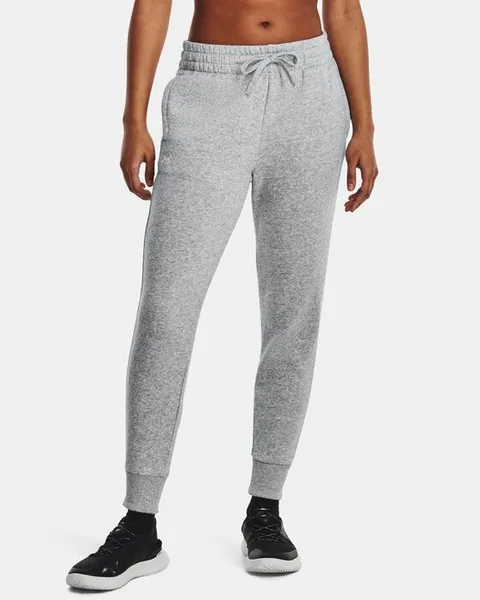 Under Armour Womens Rival Fleece Joggers S- Waist 27 - 29' Mod Gray Light Heather 1379438-012-S