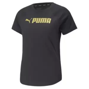 Puma Fit Logo T-Shirt Womens - Black