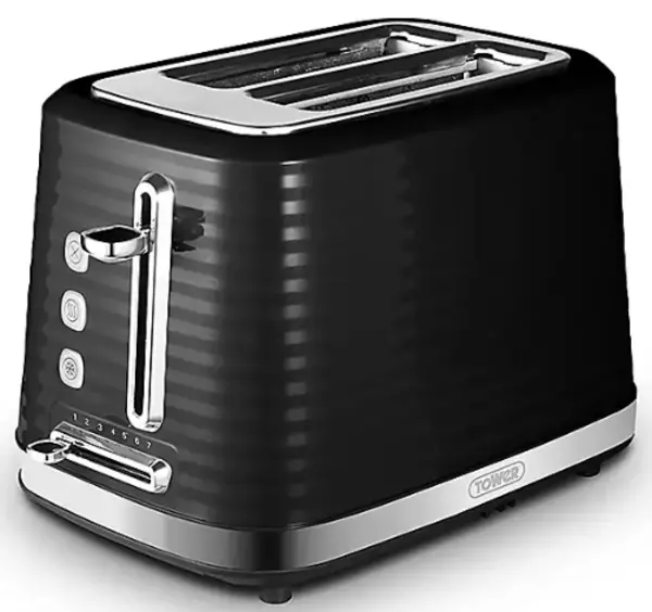 Tower Saturn T20083BLK 2 Slice Toaster