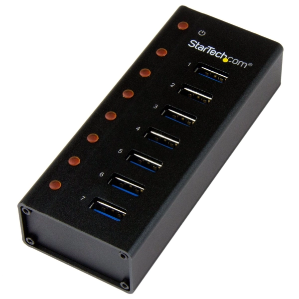 StarTech 7 Port USB 3.0 Hub Desktop Or Wall mountable Metal Enclosure