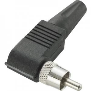 RCA connector Plug right angle Number of pins 2 Black