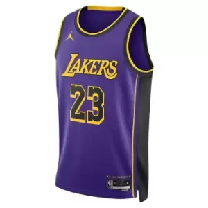 Nike Nba Los Angeles Lakers Dri-fit Statement Swingman Jersey Lebron James, Field Purple/james Lebron 23