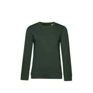 B&C Womens/Ladies Organic Sweatshirt (XXL) (Forest Green)