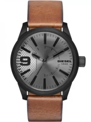 Diesel Mens Rasp Light Brown Leather Strap Watch DZ1764