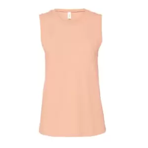 Bella + Canvas Womens/Ladies Muscle Jersey Tank Top (S) (Peach Heather)