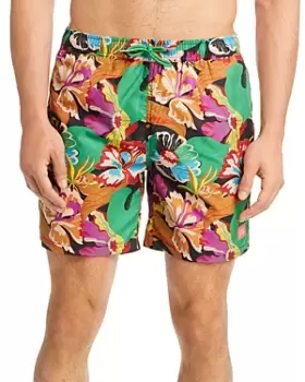 Scotch & Soda Printed Slim Fit Swim Trunks