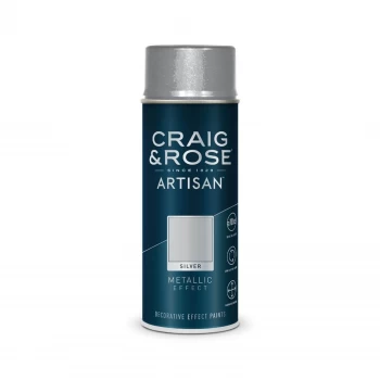 Craig & Rose Artisan Silver Metallic Effect Spray Paint