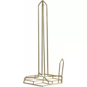 Premier Housewares - Vertex Kitchen Roll Holder with Contour Matte Gold Finish