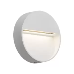 KnightsBridge 230V IP44 3W LED Round Wall/Guide light - White