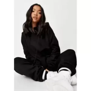 Missguided TALL Fleeceback Extreme Oversized Basic Hoodie - Black