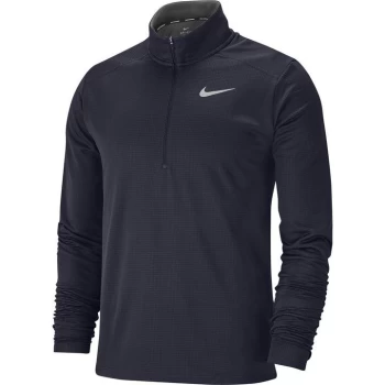 Nike Half Zip Core Long Sleeve Running Top Mens - Obsidian