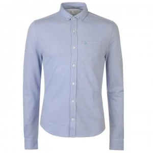 Original Penguin Original Long Sleeve Knitted Shirt - Amparo Blue