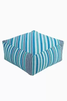 Stripe Beanbag Cube Pouffe Large